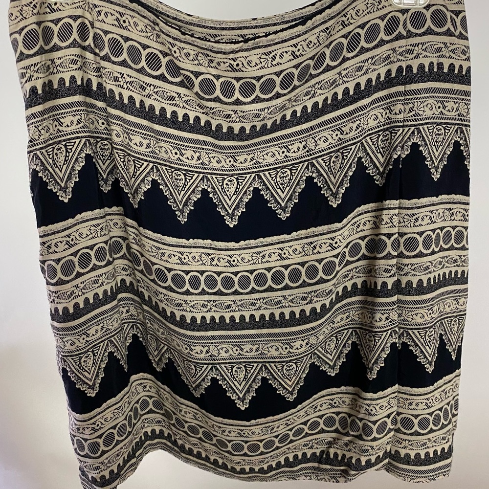Wrap around skirt beige & black - L. Amadei